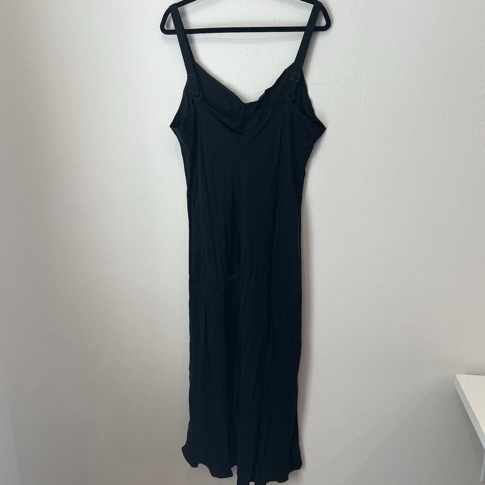 J. Crew Gwyneth V-Neck Slip Dress Cupro-Blend Plus Size 20 Midi Fit & Flare - Picture 5 of 8